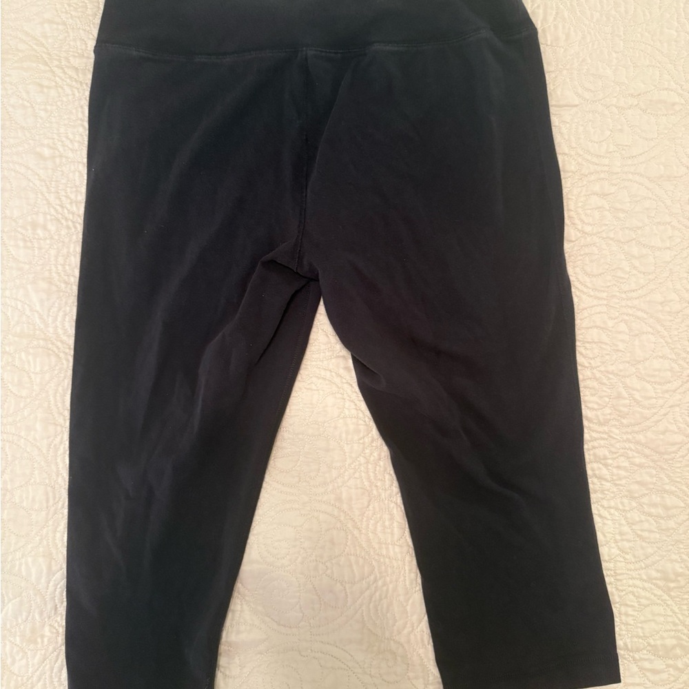 Reebok Black Cropped Athletic Pants